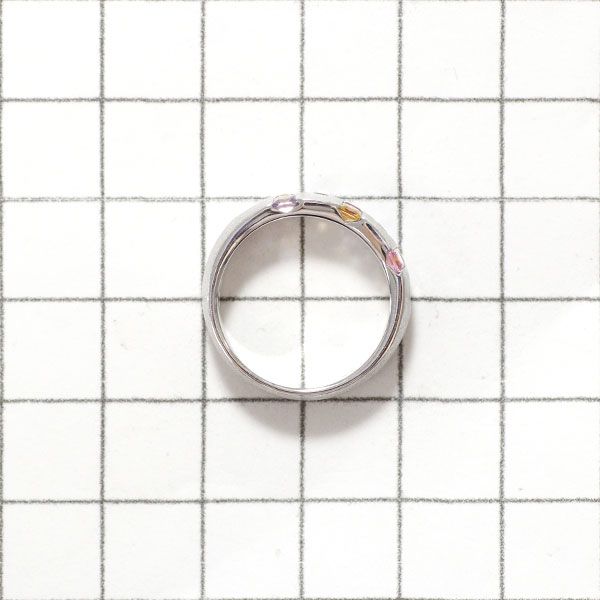 ジュネ K18WG マルチカラーサファイア リング 1.19ct-