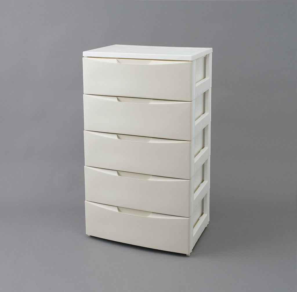 アイリスオーヤマ チェスト 5段 ルーム ホワイト アイボリー プラスチック RC-555 IRIS OHYAMA