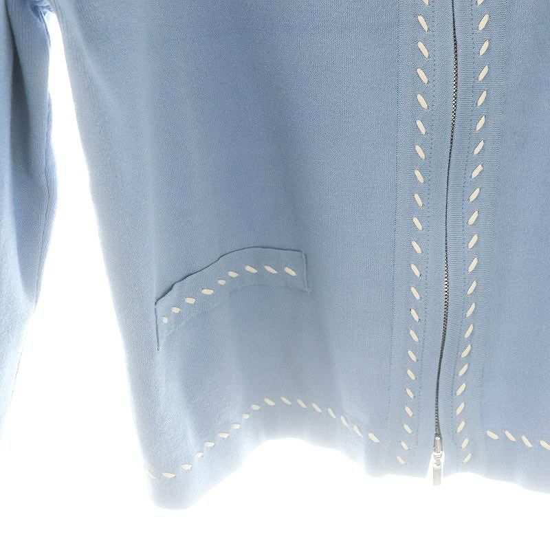 フォクシー FOXEY 24年 Leonie Knit Cardigan カーディガン ニット クルーネック 40 水色 /AT ■OS レディース フォクシー FOXEY 24年 Leonie Knit Cardigan カーディガン