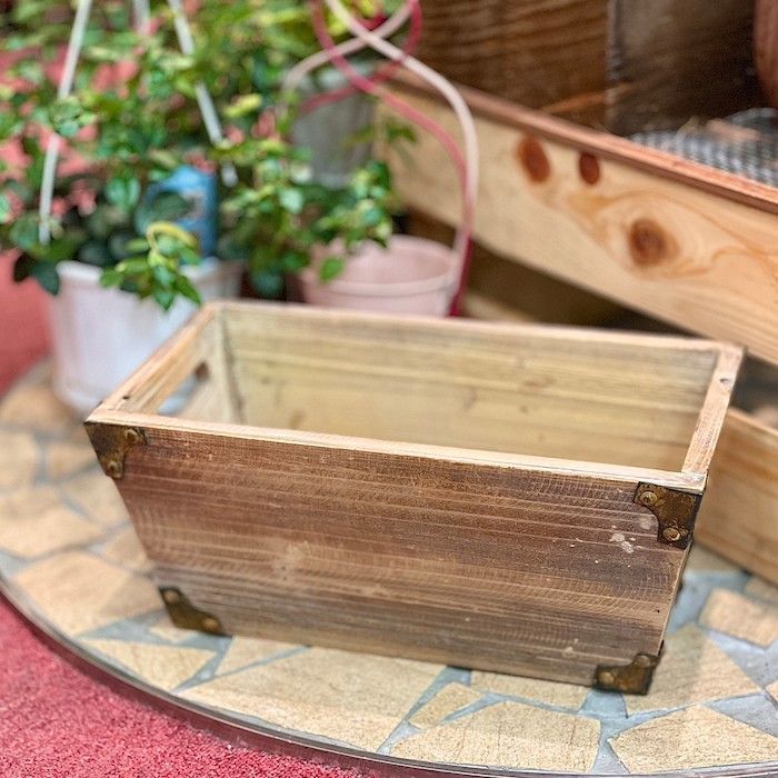 ガーデンボックス 木製 ナチュラル 収納ボックス アンティーク風