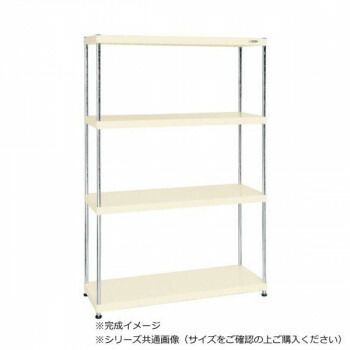サカエ ニューCSパールラック 4段タイプ 1200×450×1800mm アイボリー CSPRA-3114I