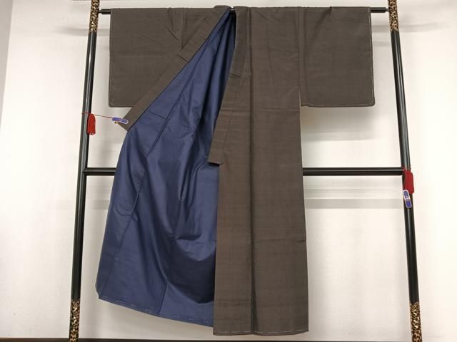 平和屋着物●男性　紬　アンサンブル　黒緑色　正絹　逸品　未使用　AAAW4370np 平和屋着物○男性 紬 アンサンブル 黒緑色 正絹 逸品 未使用