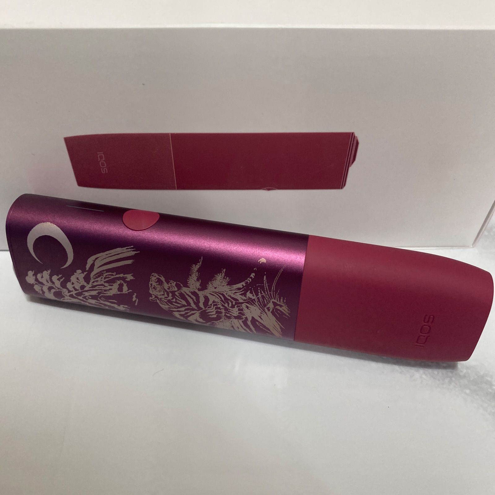 虎 三日月 デザイン iQOS ILUMA ONE アイコス イルマ ワン 赤