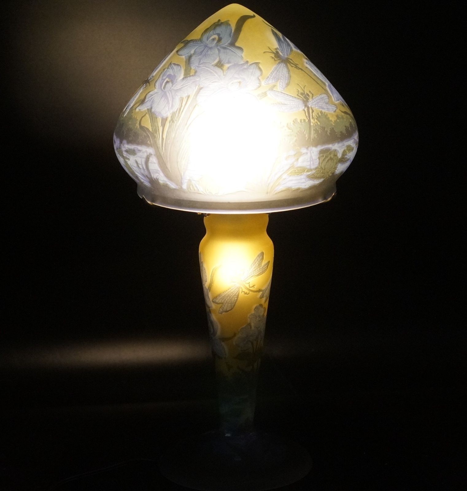 サントスピンク 特大 エミールガレ２灯 50cm 卓上ランプ フロア照明