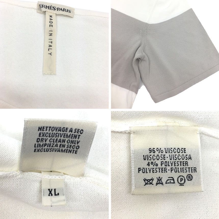 HERMES エルメス 半袖 ニット カットソー XLサイズ aq11637 HERMES エルメス 半袖 ニット カットソー XLサイズ aq11637