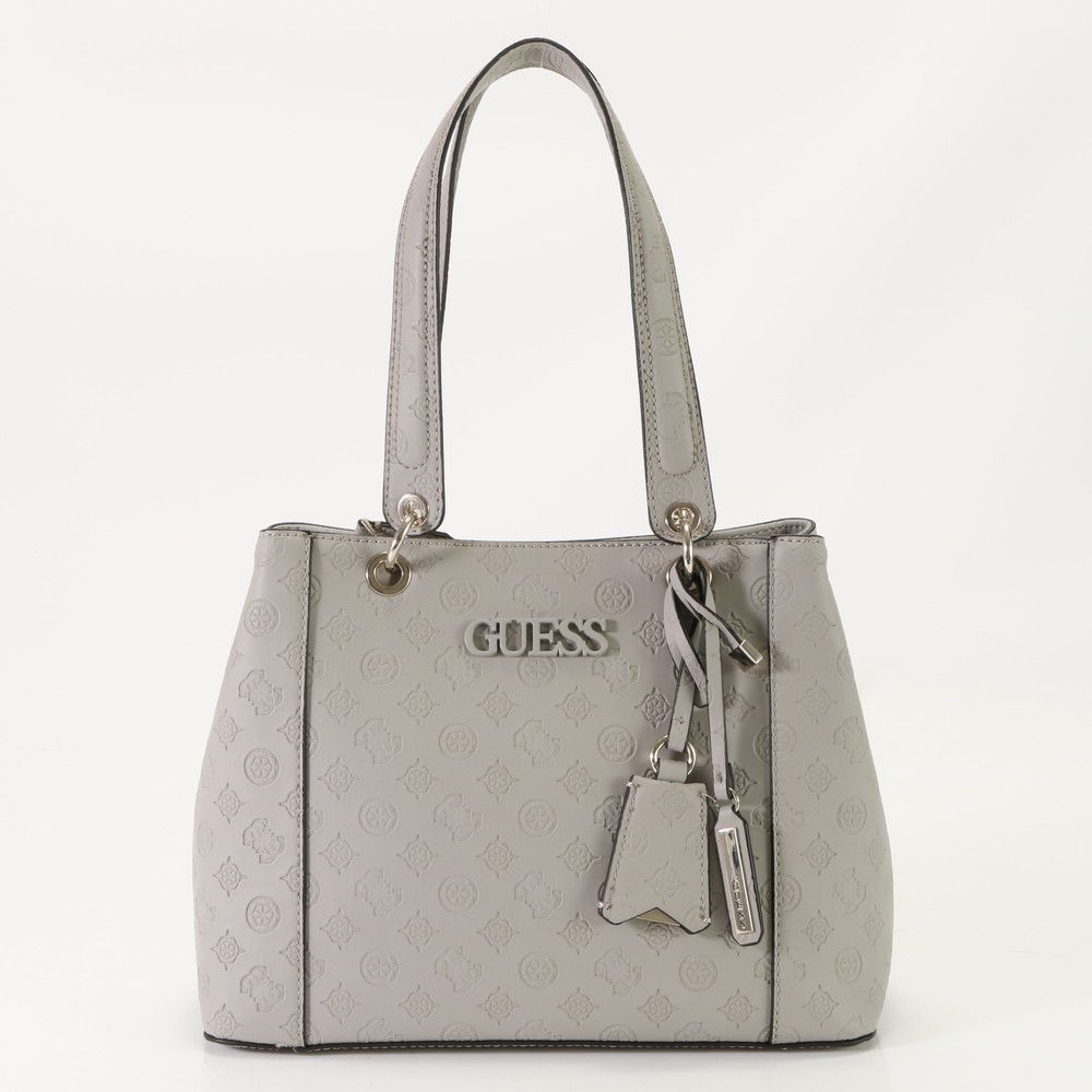 極美品 GUESS ゲス モノグラム エンボス トート バッグ 肩掛け