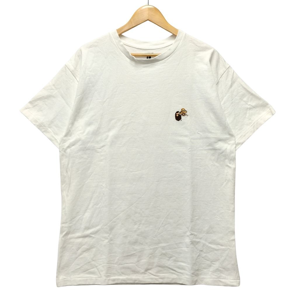 A BATHING APE アベイシングエイプ × READY MADE レディメイド 半袖Ｔシャツ 白/ブルーカモ サイズL 正規品 / 34872