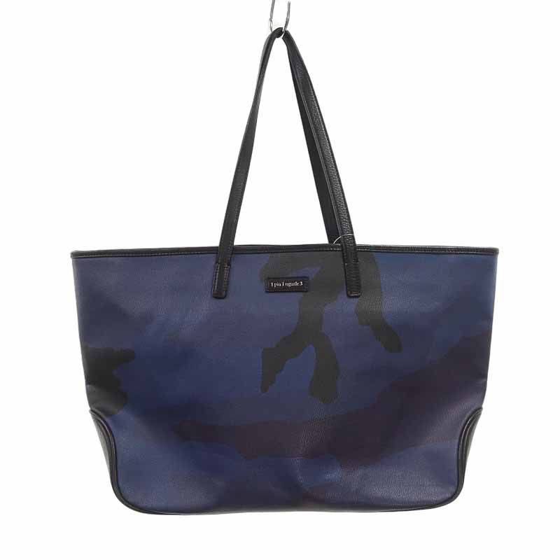ウノピュウノウグァーレトレ|1 PIU 1 UGUALE 3 PELLE MORBIDA 113 カモ 迷彩 レザー トート バッグ ブルー系カモ サイズ ユニセックス表記なし