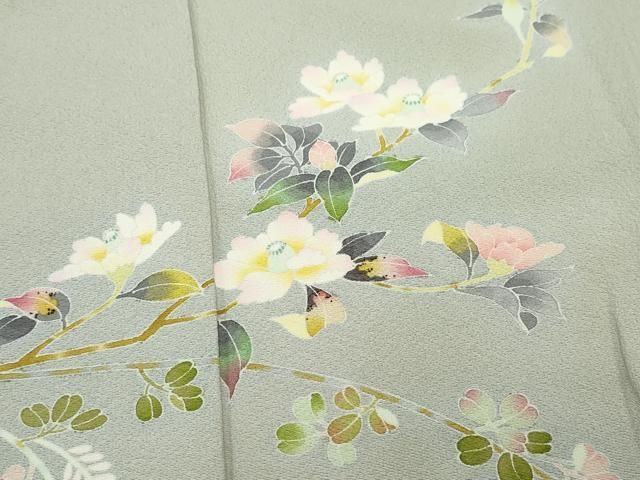 平和屋着物○京加賀友禅 百貫石峰 訪問着 花籠文 暈し染め 正絹 逸品  