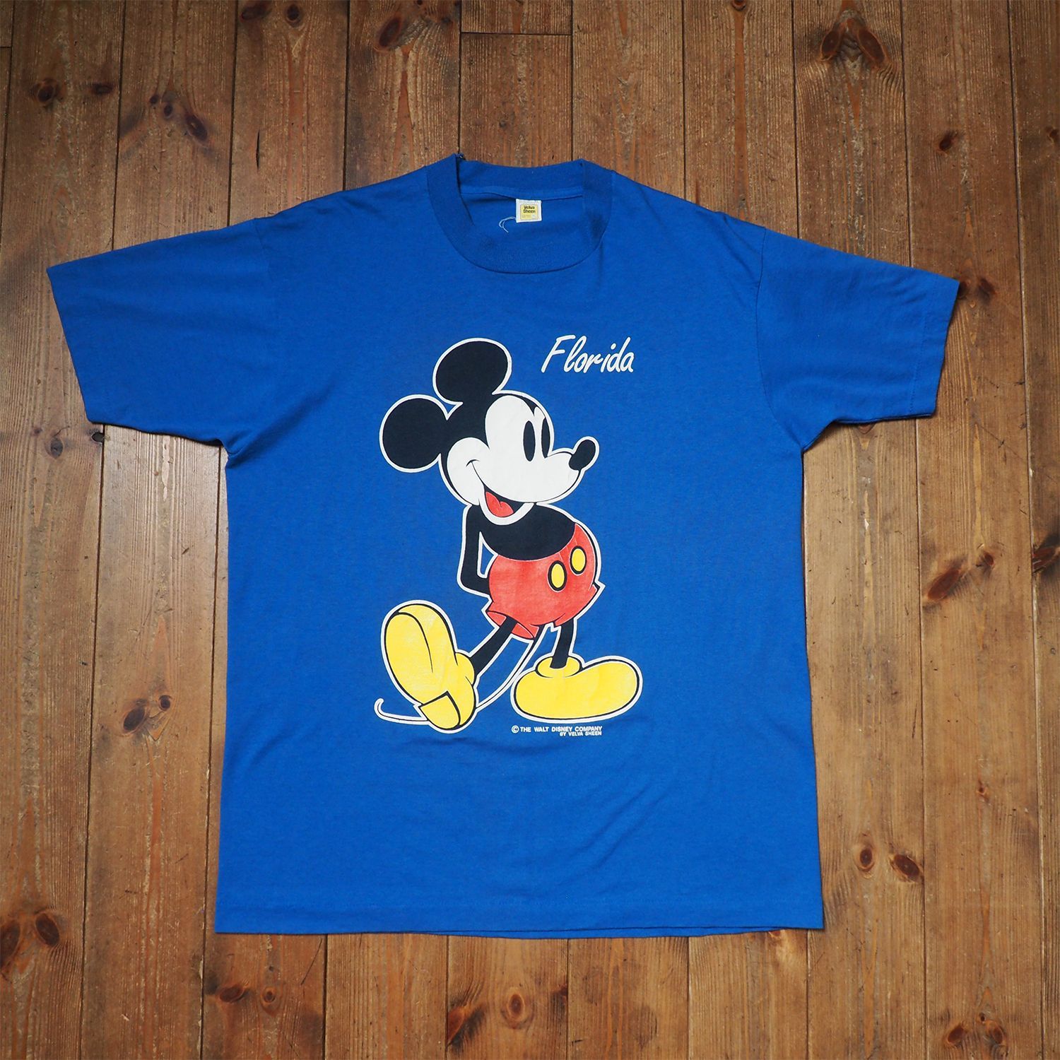80s USA製 Velva Sheen ミッキーT XL 黒 80s USA製 Velva Sheen