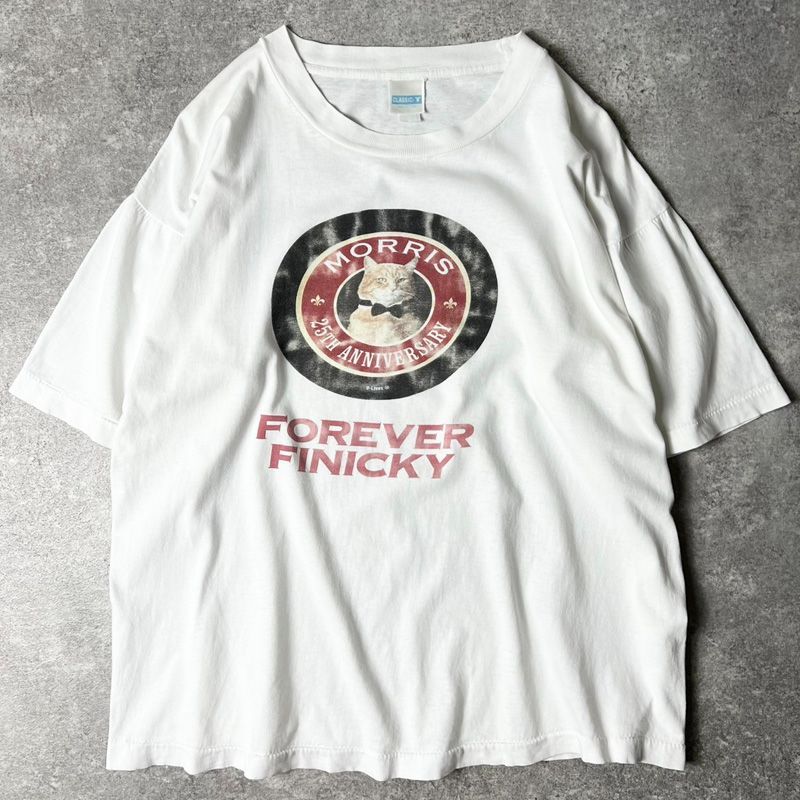 90s MORRIS ネコ プリント プリント 半袖 Tシャツ / 90年代 オールド