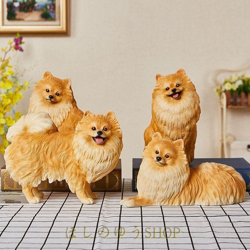 ??オブジェ ポメラニアン 装飾 オーナメント アート おしゃれ かわいい インテリア 雑貨 リビングルーム ダイニングルーム ギフト プレゼント
