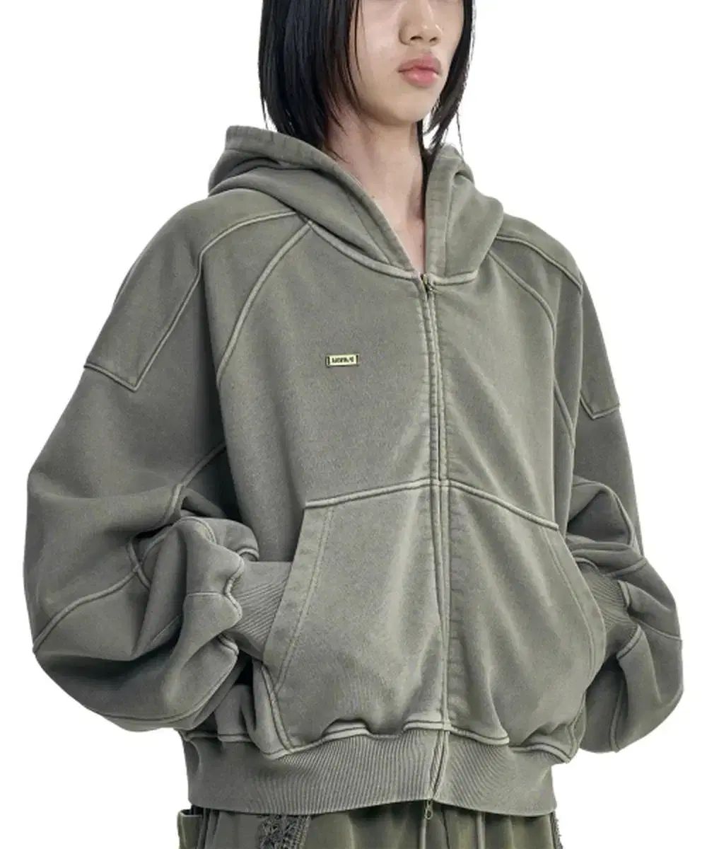 AJOBYAJO(アジョバイアジョ) フード付き ジップアップパーカー 4/18再入荷【AJOBYAJO】Vintage Pigment Zip-Up Hoodie | OUR