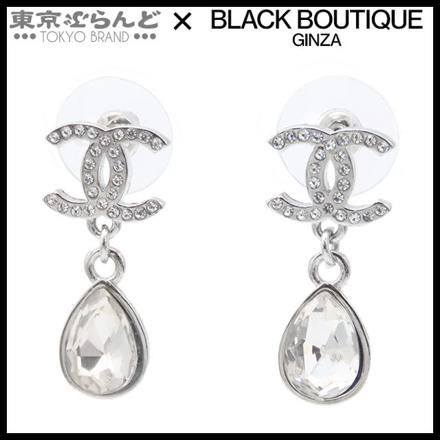 シャネル CHANEL ココマーク ラインストーン ピアス B21P