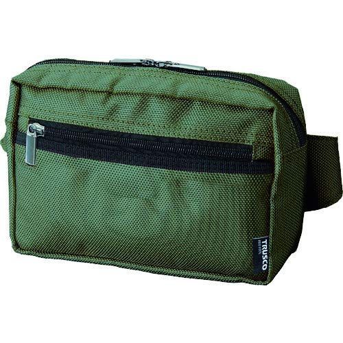 TRUSCO トラスコ コンパクトウエストポーチ グリーン TC-CWP-GN × 20個 ケース販売