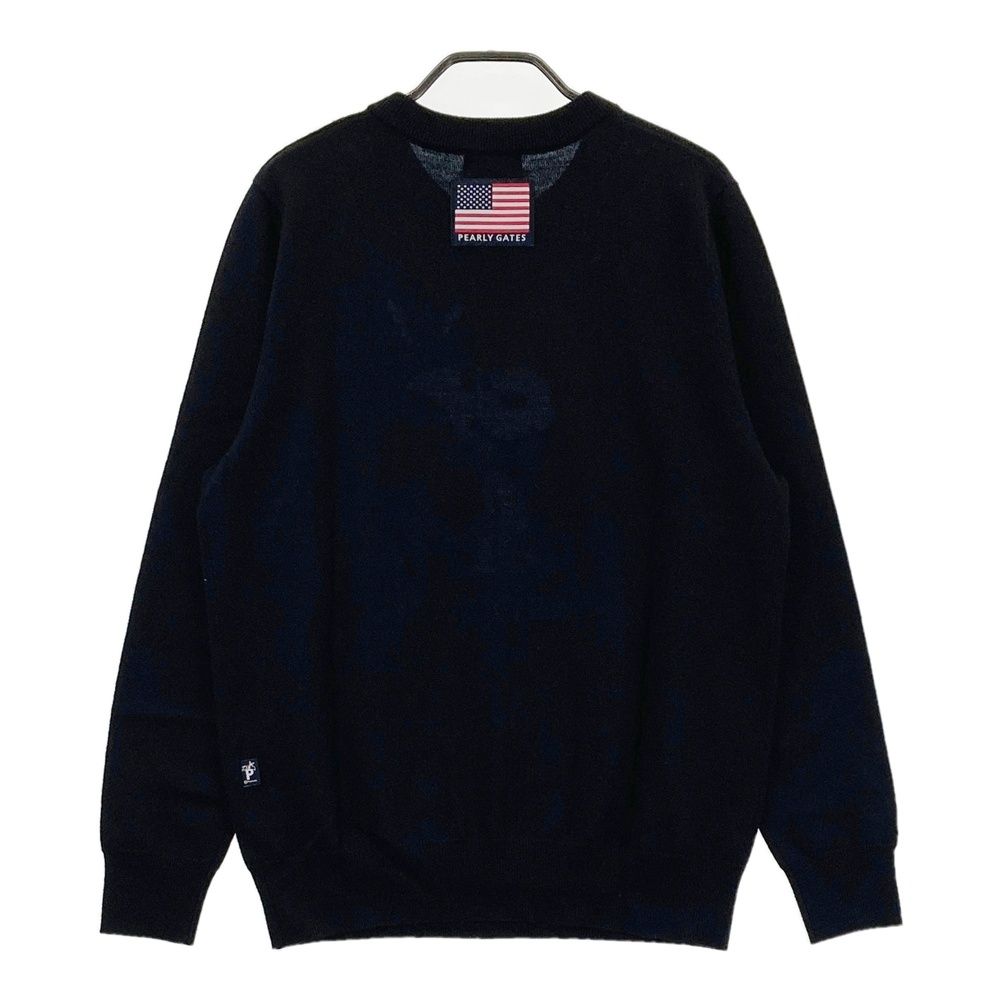 PEARLY GATES チェック柄スウェット サイズ4 PEARLY GATES パーリーゲイツ ニットセーター チェック柄 ネイビー系 4
