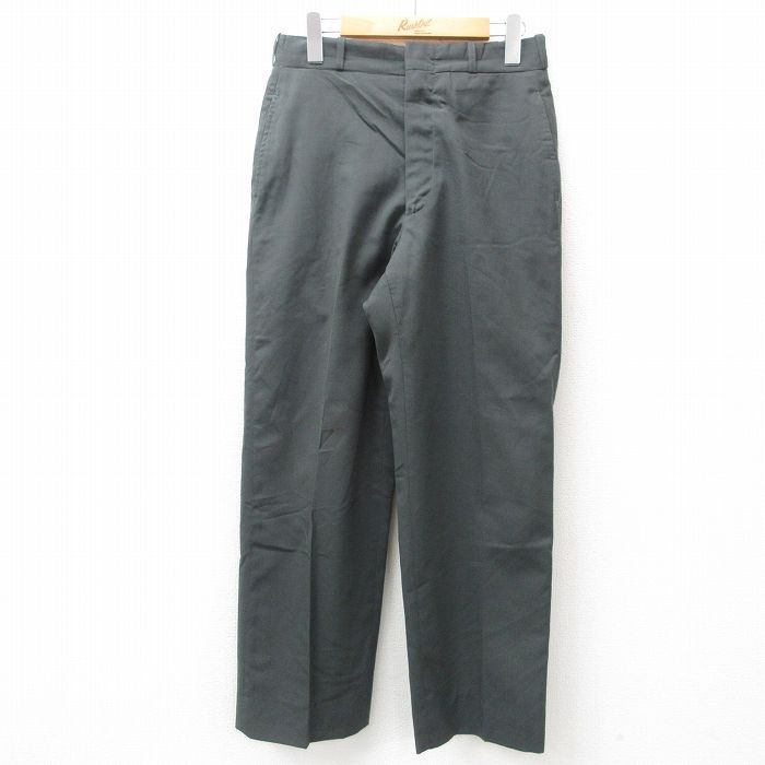 W29/古着 ビンテージ ミリタリー パンツ メンズ 60s 濃緑系 グリーン 25jan16 中古 ボトムス ロング