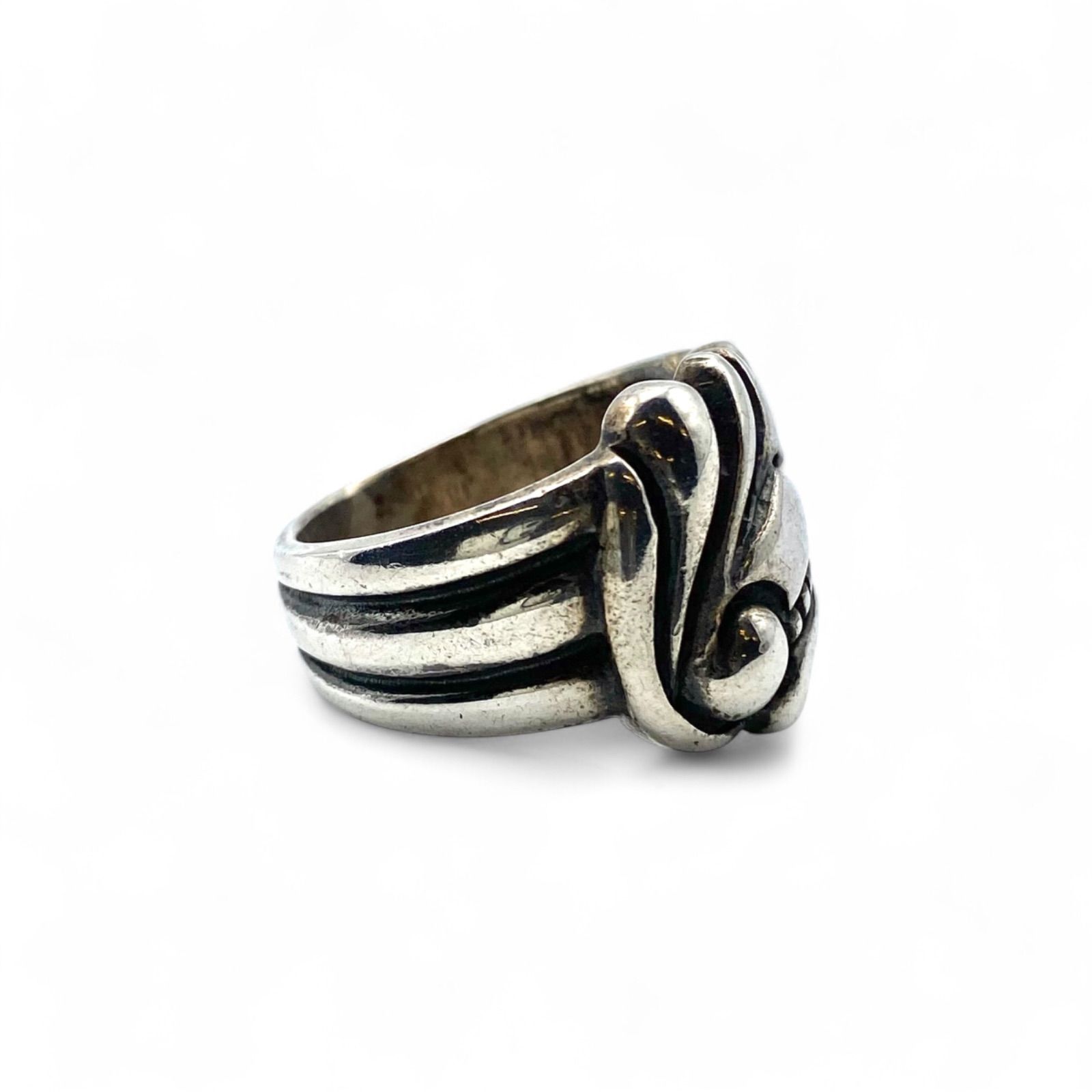 芸術的 アートワーク Silver 925 刻印 00s Vintage Ring シルバー ヴィンテージ リング 18号 トライバル