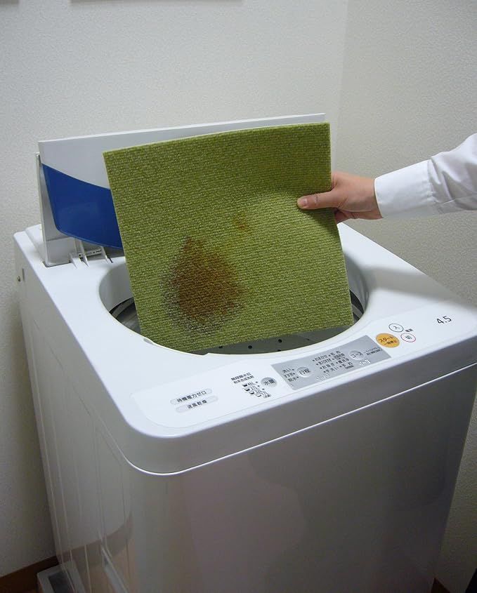 サンコー三つ葉(Sanko Mitsuba) 【日本製 撥水 消臭 洗える】サンコー ずれない タイルカーペット 25×25cm グリーンセット 20枚組 カーペットタイプ おくだけ吸着タイルマット ジョイントマット OF