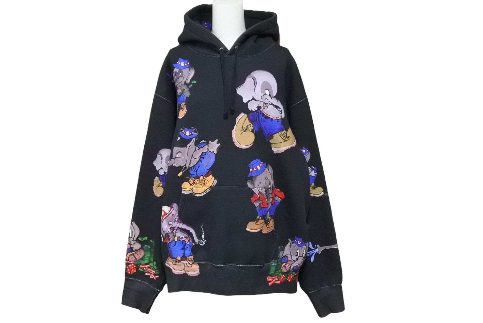 天然石ターコイズ Supreme Elephant Hooded Sweatshirt Mサイズ