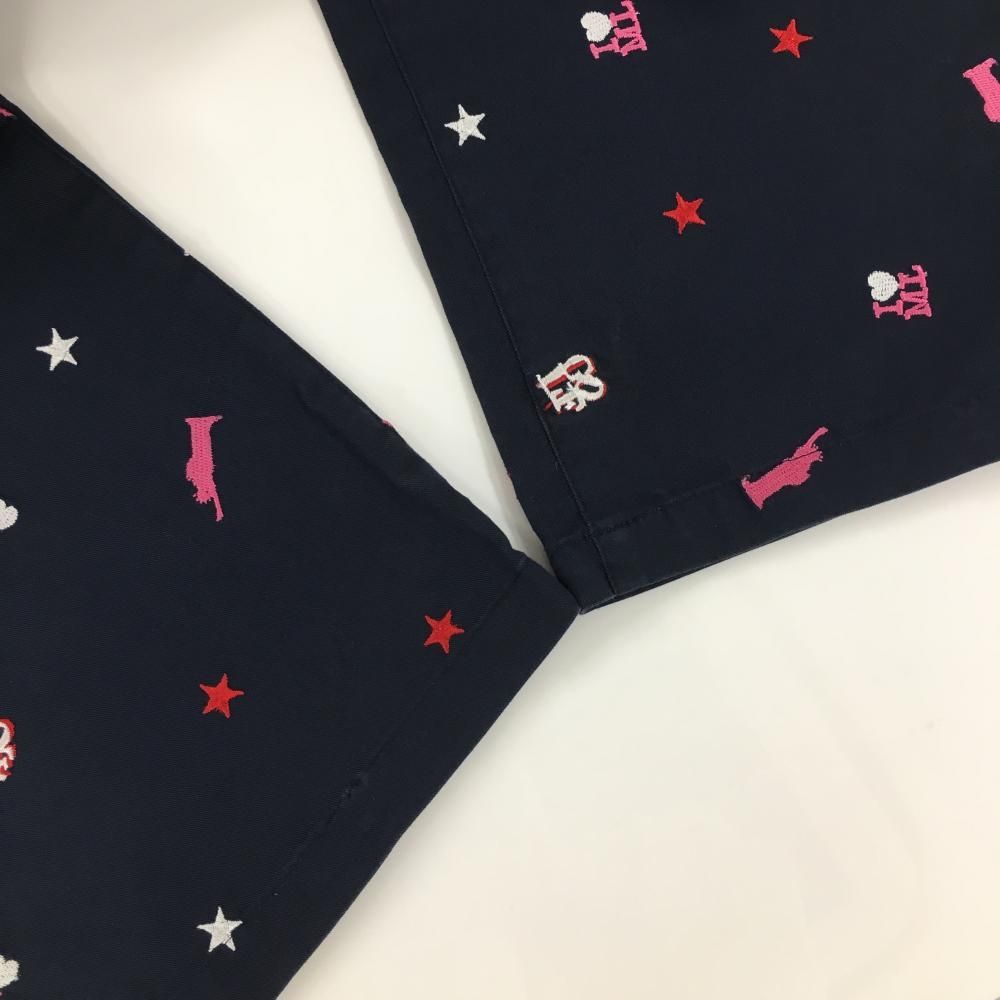 ☆SALE25％OFF☆マークアンドロナ パンツ ネイビー×白×ピンク 星