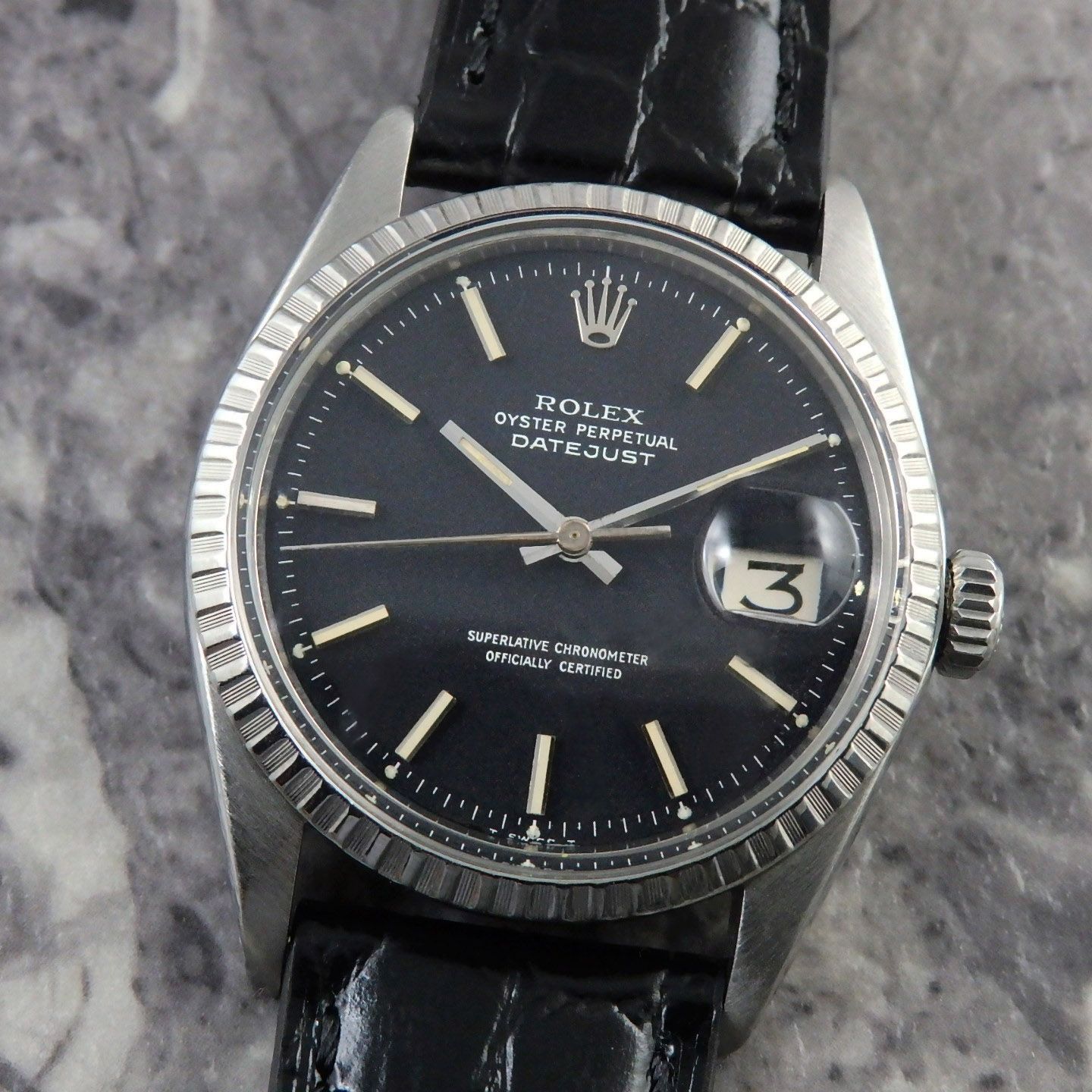 ロレックス デイトジャスト レッドアイ 希少 Ref.1603 ブラック