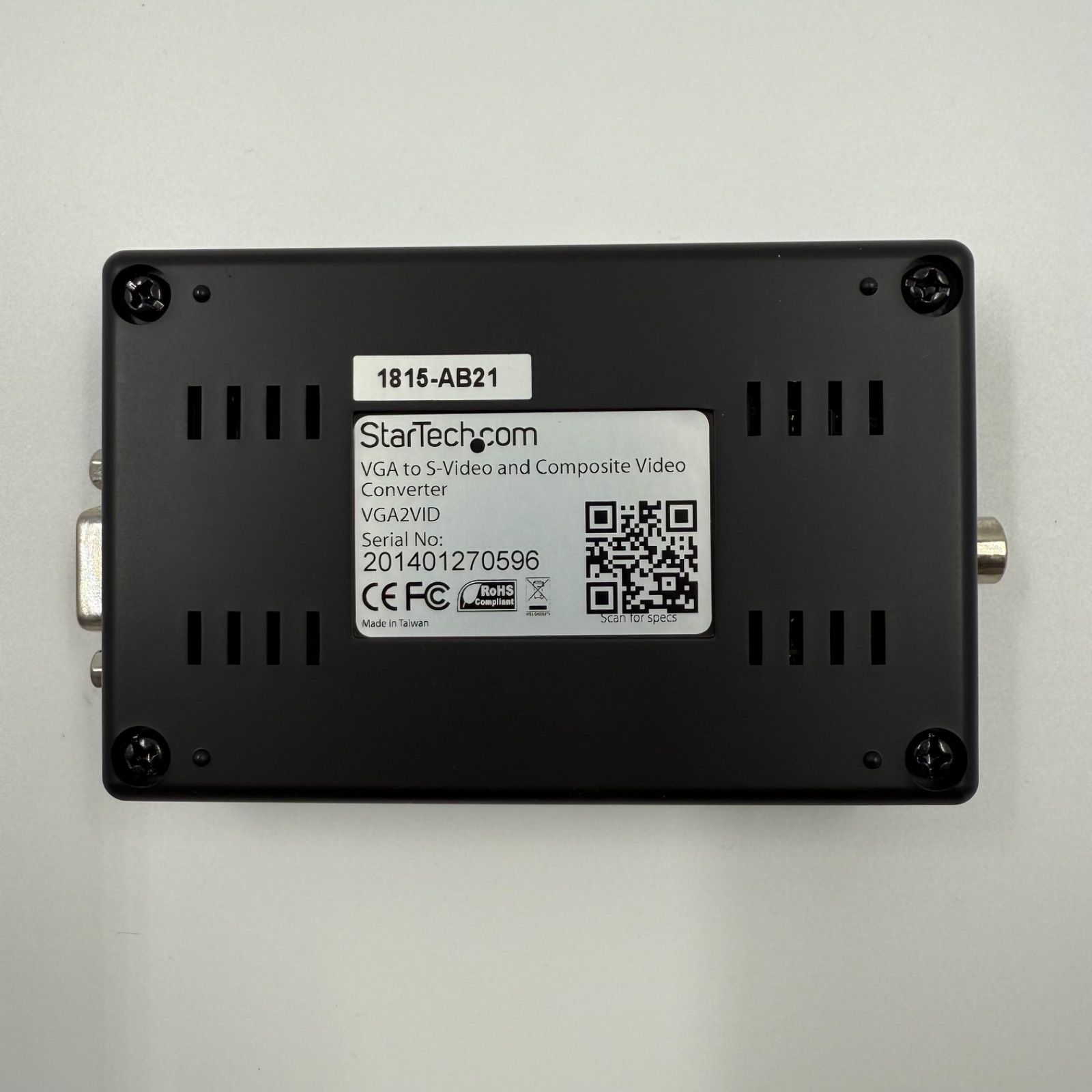 動作 済 StarTech.com VGA2VID 製品高解像度VGA - コンポジット RCA S端子ダウンスキャンコンバーター ビデオ映像スケーラー 変換器アダプタ パソコンからテレビへ MEBLE-SODAR_PL