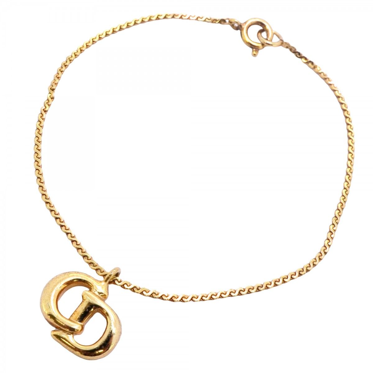 4jhb054】クリスチャンディオール ブレスレット/CDロゴ/GPメッキ