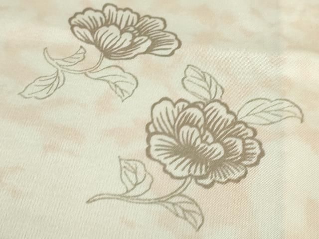 平和屋本店■極上　京都祇園の老舗　ぎをん齋藤　訪問着　単衣　枝花文　銀彩　反端付き　逸品　DZAA6229kh5 平和屋本店□極上 京都祇園の老舗 ぎをん齋藤 訪問着 単衣 枝花文 銀彩