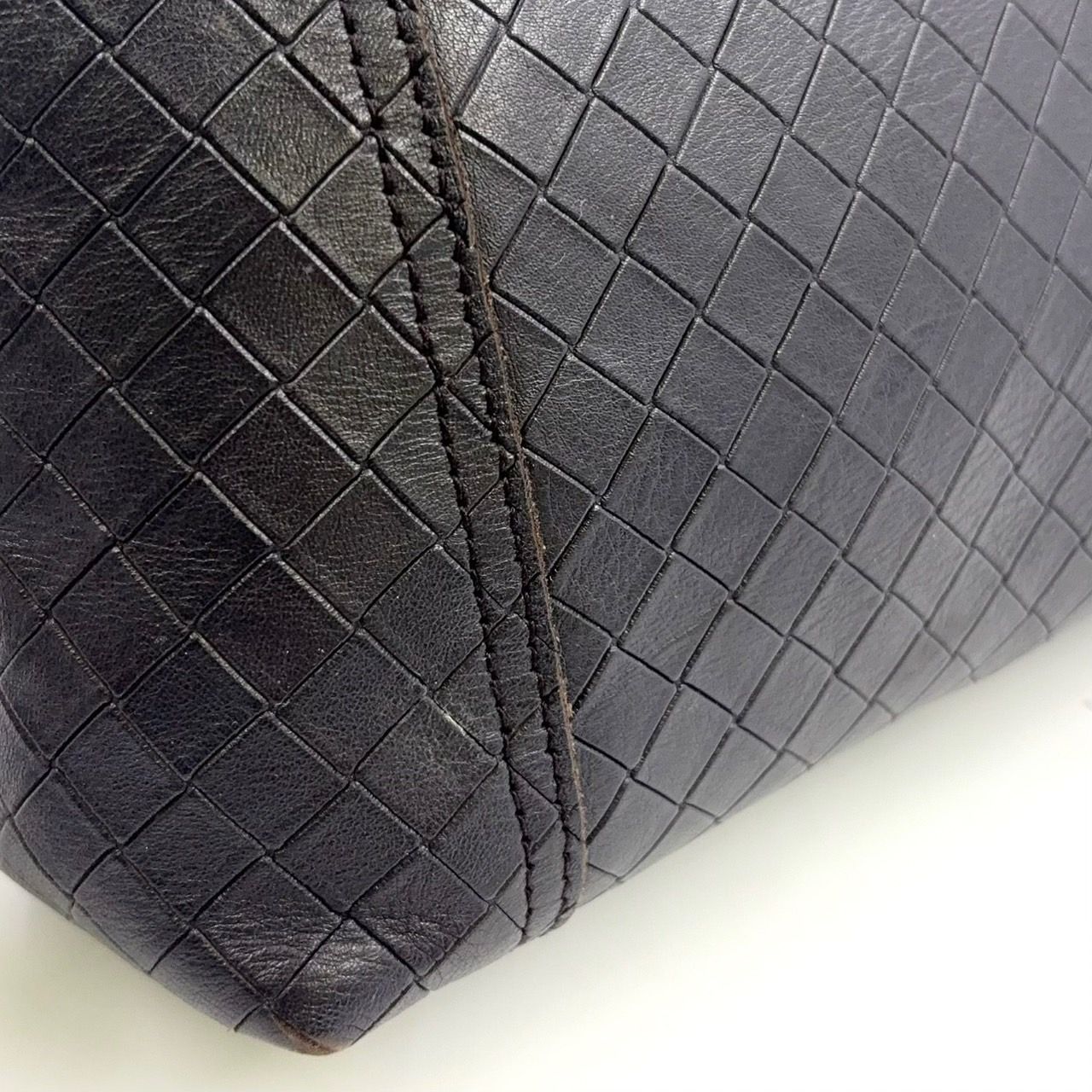 Bottega Veneta ブラックレザー キーホルダー ボッテガベネタ 黒