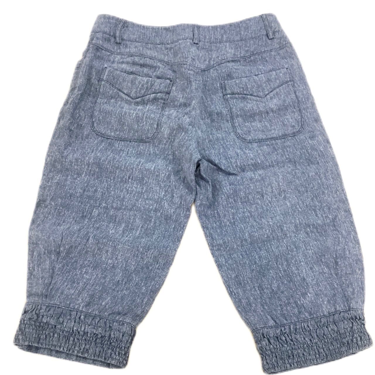 シャネル CHANEL 未使用近い P45186V33172 麻 リネン ハーフパンツ  