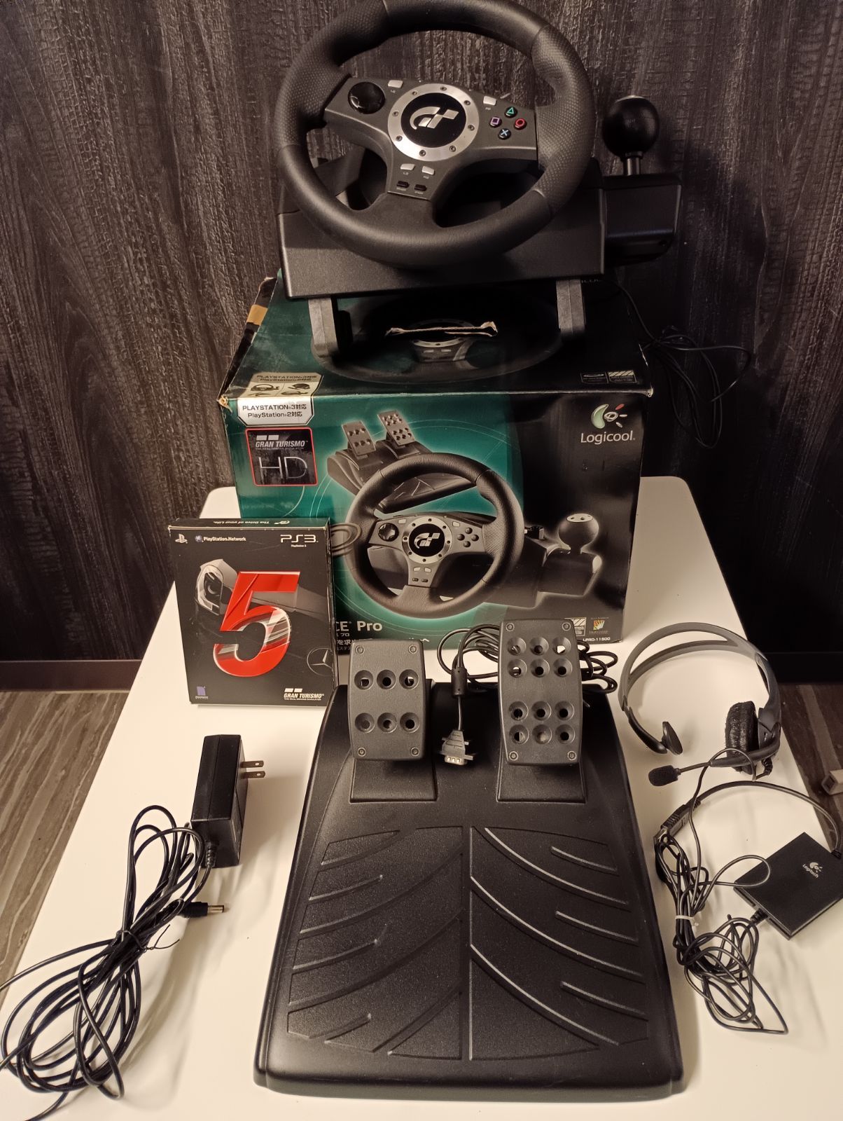 K-1563 PS3 プレイステーション3用ソフト GRAN TURISMO5 グランツーリスモ5 Logitech GT Force Pro logicool ロジクール 動作 済み