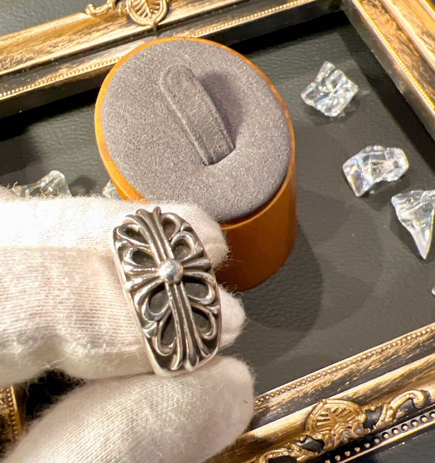 Chrome Hearts】クロムハーツ フローラルクロス リング #20