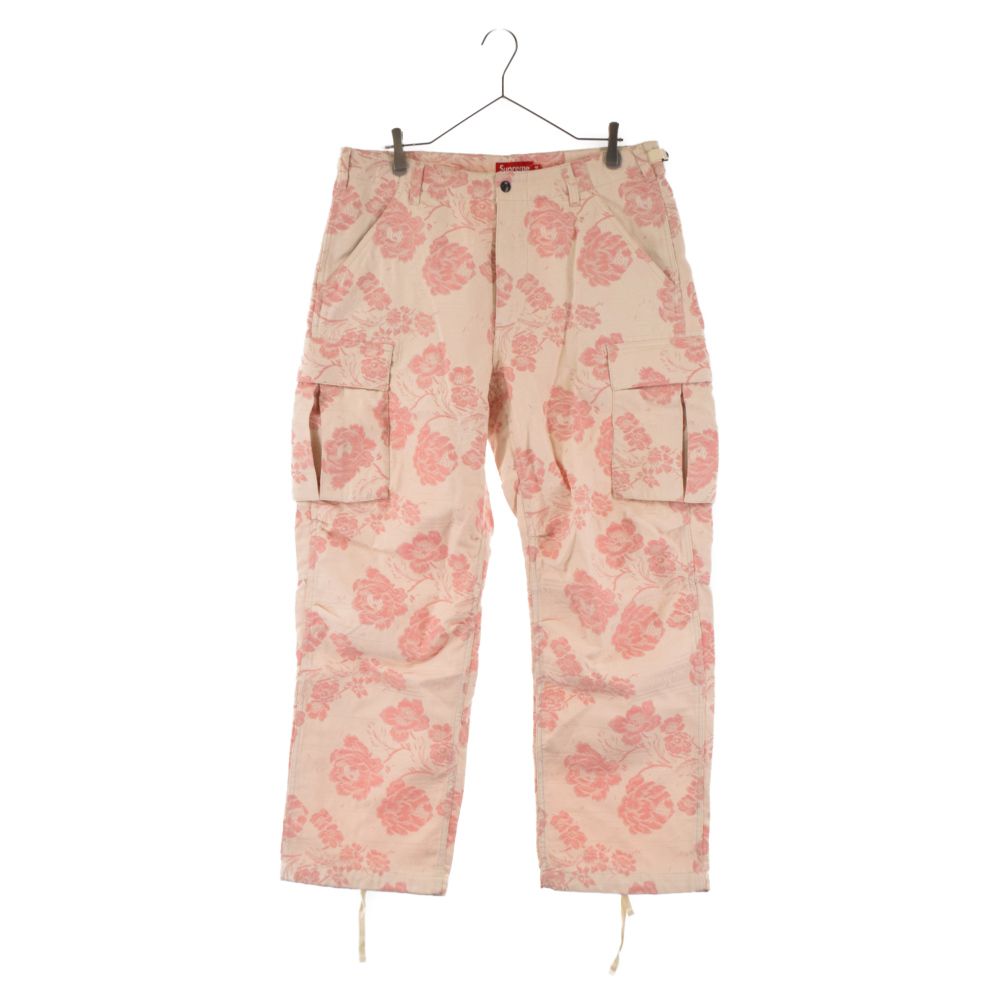 SUPREME (シュプリーム) 21SS Floral Tapestry Cargo Pant フローラルタペストリー カーゴロングパンツ ピンク