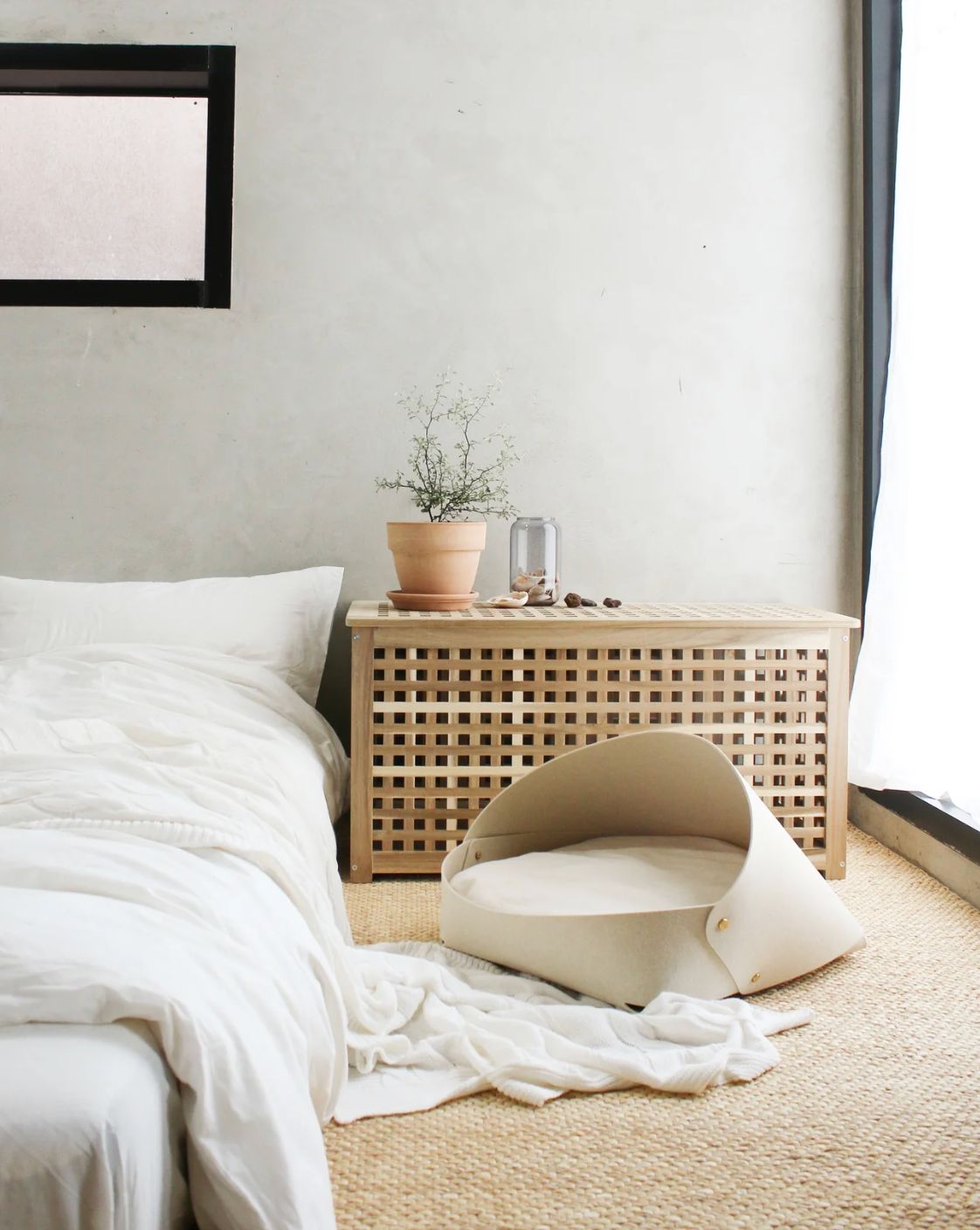 店頭見本品 PETS SO GOOD｜Marron Bed Oatmeal 犬 ベッド 小型犬 海外直輸入 ペットグッズ