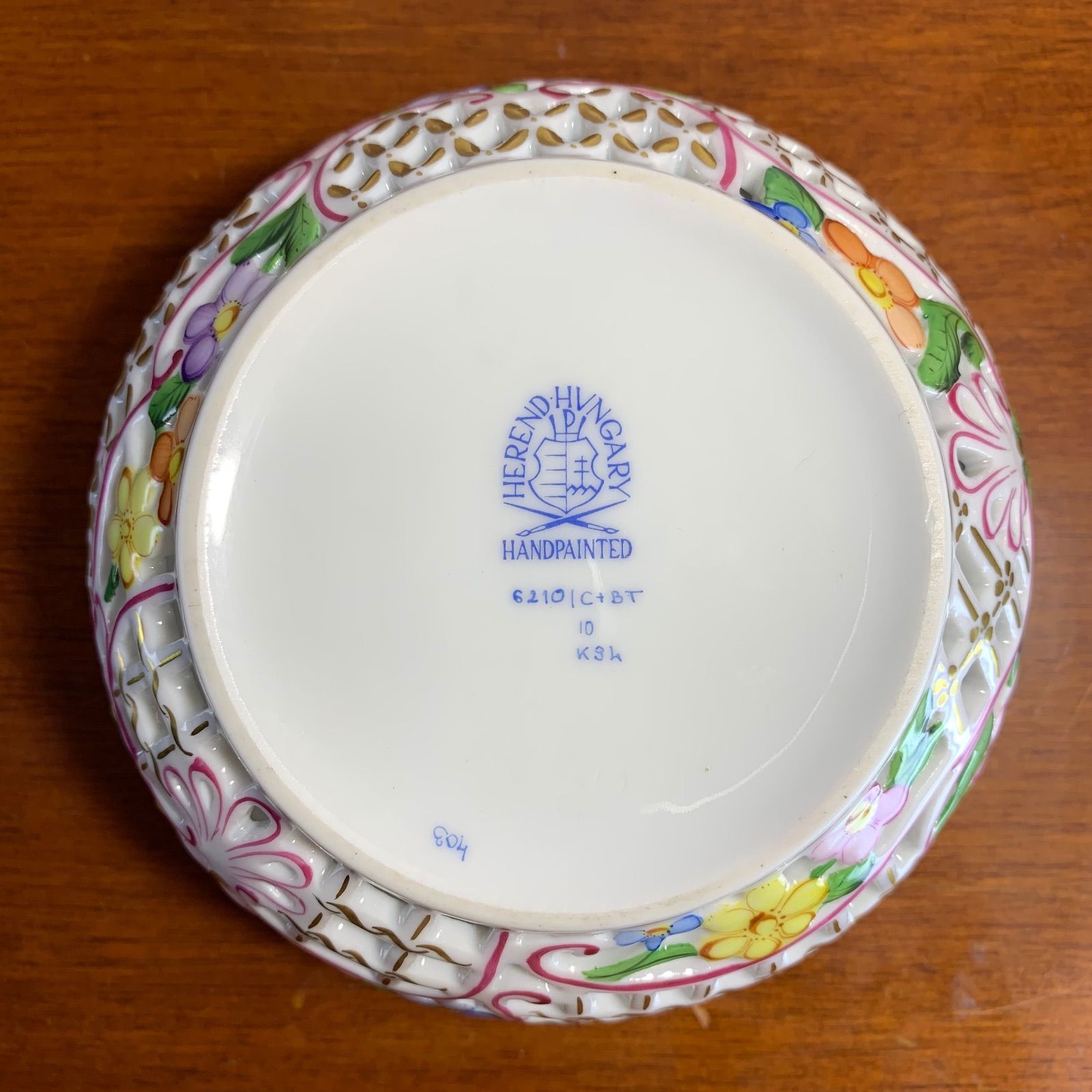 【美品・箱付き】ヘレンド／苺摘み 透かし彫り ボンボン入れ 小物入れ 楽天市場】【Herend】ヘレンド 陶器 透かし ボンボン入れ 花柄