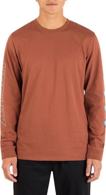 【送料無料】 ハーレー メンズ シャツ トップス Hurley Men's Everyday Explore Happy Sun Guy Long Sleeve Shirt Zion Rust
