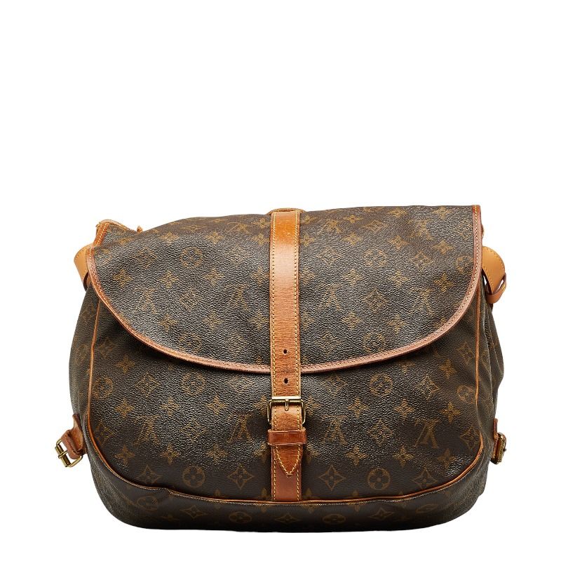 ルイ ヴィトン モノグラム ソミュール35 斜め掛け ショルダーバッグ M42254 ブラウン PVC レザー レディース LOUIS  VUITTON【228-31921】 - メルカリ