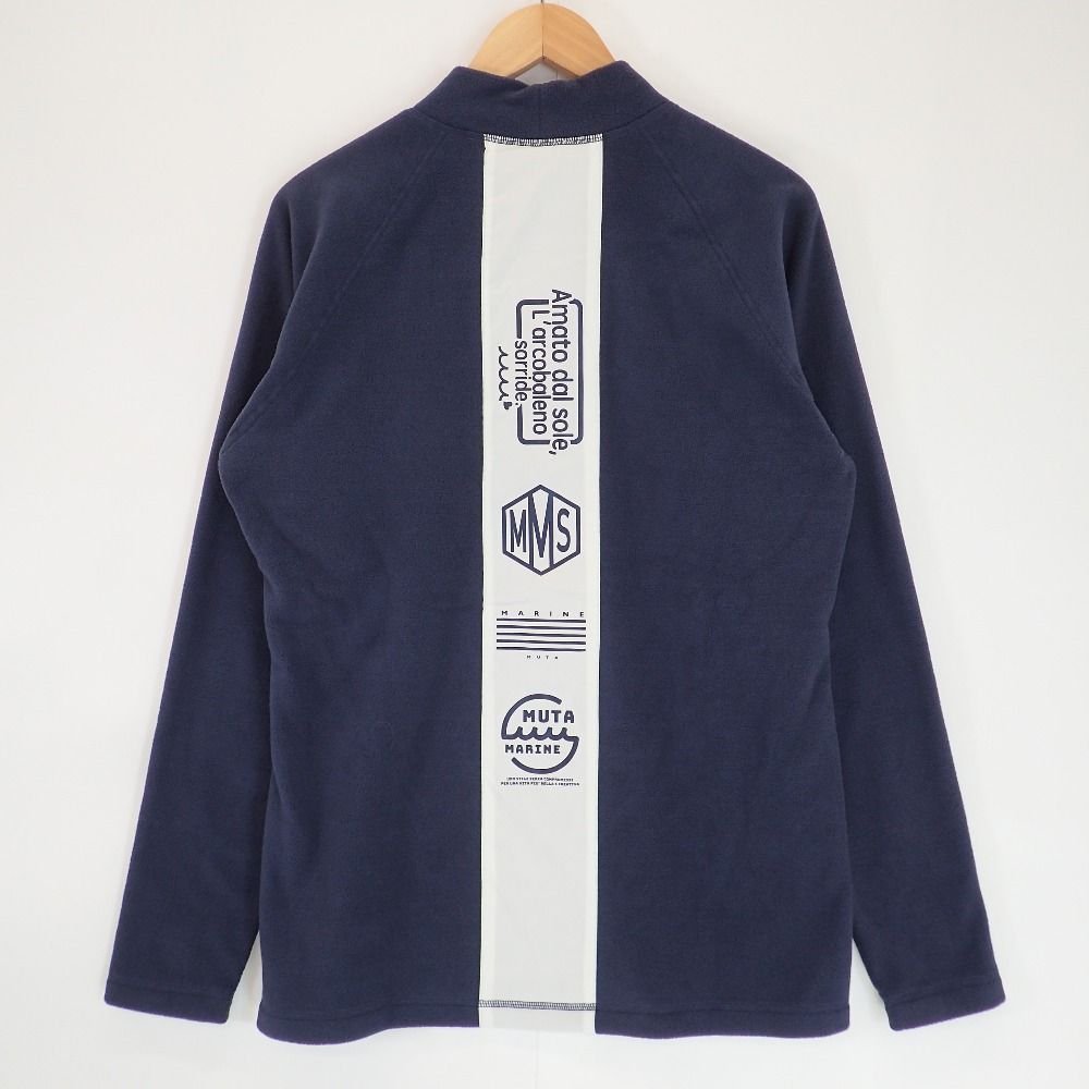 muta ムータ ネイビー MMMK-443180 フリース切替モックネックプル  