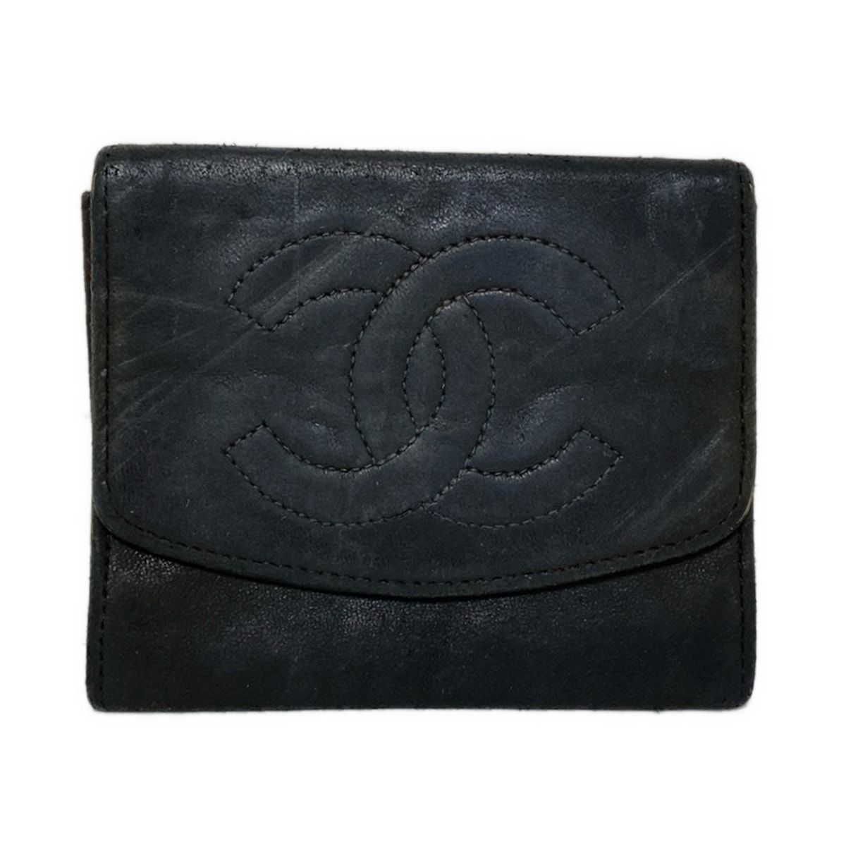 CHANEL シャネル コインケース - 黒 ココマーク ラムスキン