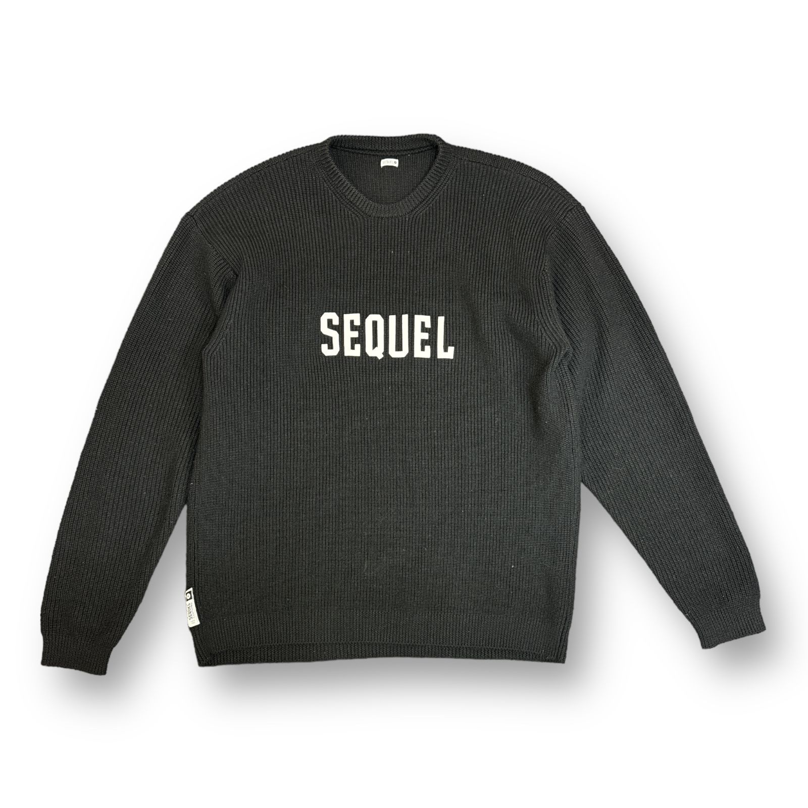SEQUEL ケーブルニット ベスト 黒 シャツ SEQUEL ケーブルニット