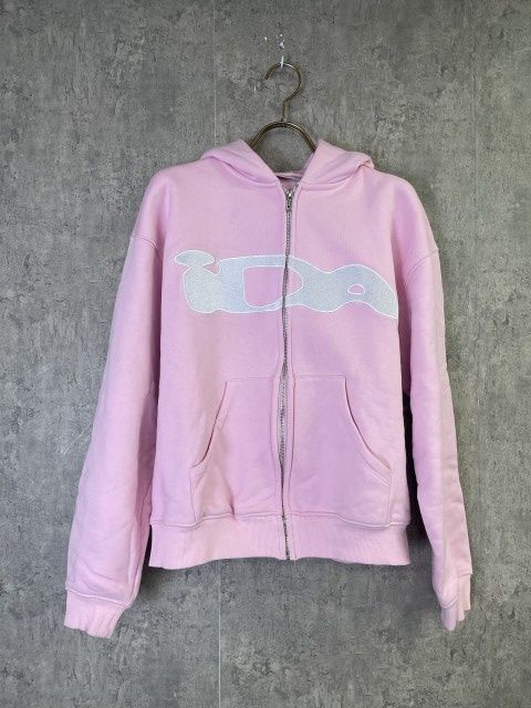 IDA SPLY ZiPUP HOODY ﾌｰﾃﾞｨｰ ｼﾞｯﾌﾟｱｯﾌﾟ ﾛｺﾞ ﾌﾘｰｽ 裏起毛 ﾋﾟﾝｸ S 33923544
