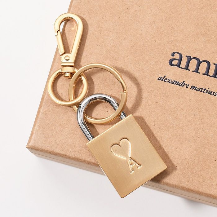 AMI PARIS｜パドロック メタル キーリング UKR912.369 アミパリス Ami Paris ami paris キーリング AMI DE COEUR