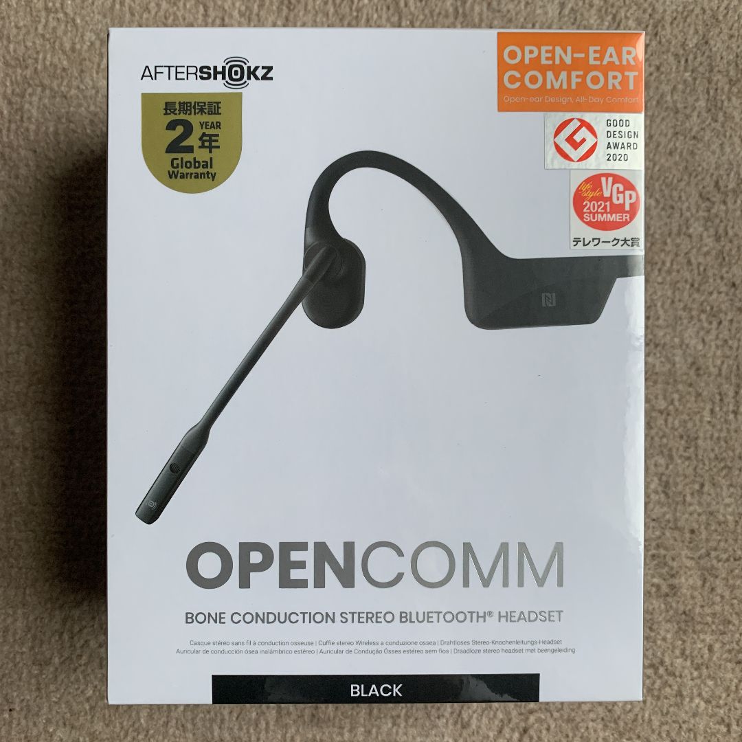 未開封Shokz OpenComm 骨伝導ヘッドセットAFT-EP-000028