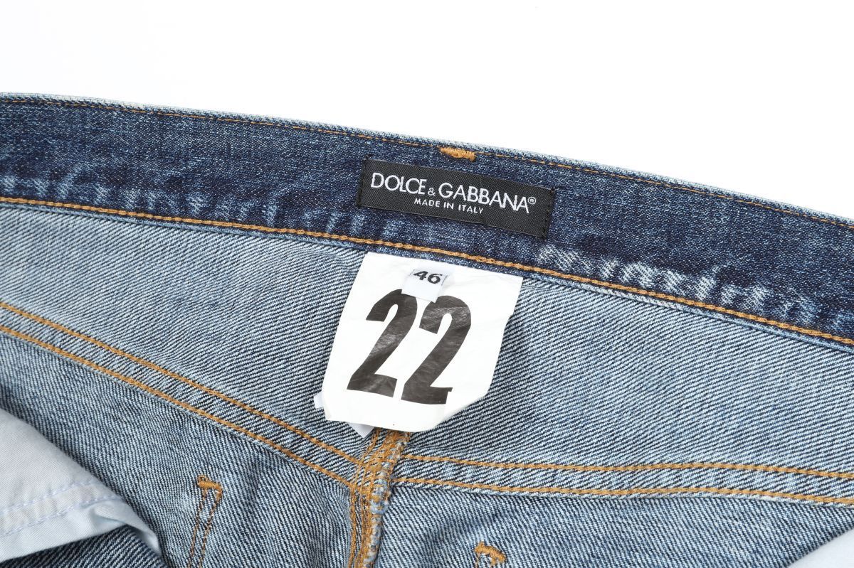ドルチェ&ガッバーナ☆ドルガバクラッシュリペアデニムパンツ46
