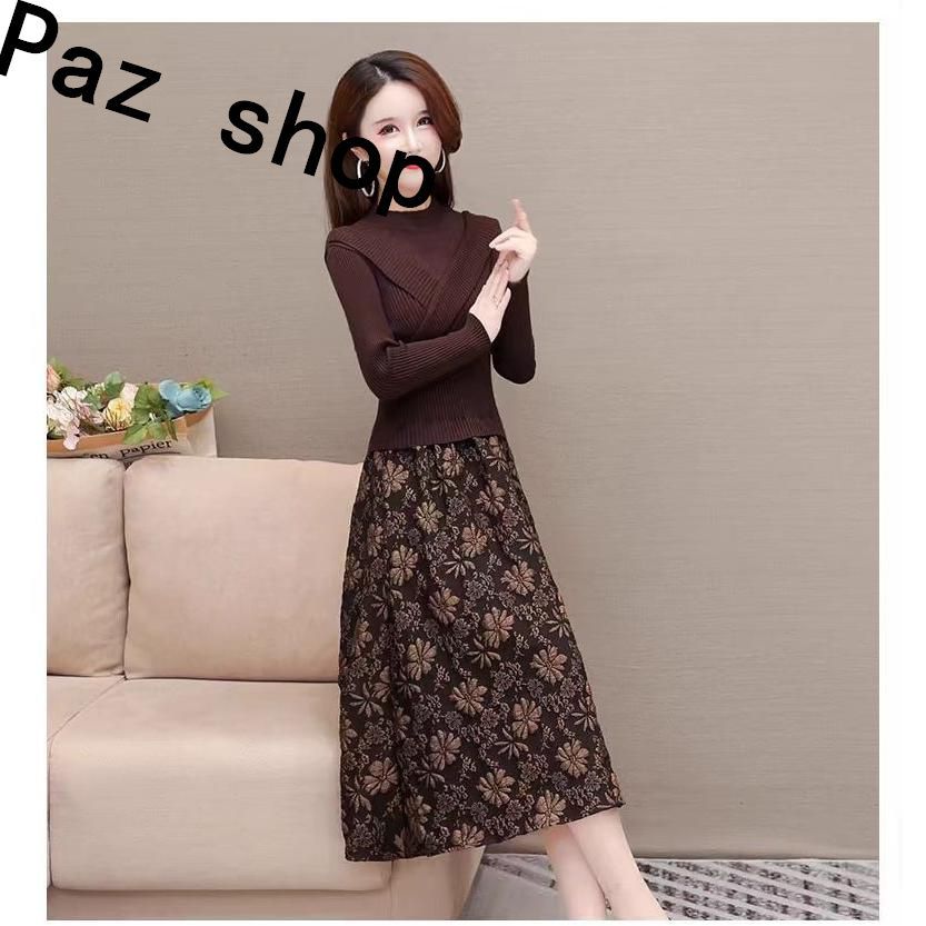 ☆新品未使用☆ ワンピース レディース 40代 秋冬 長袖 きれいめ 上品  