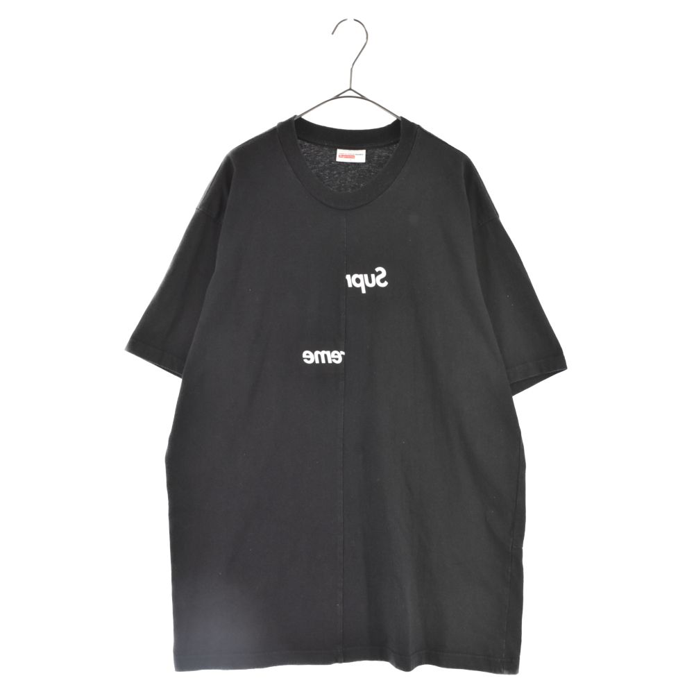 SUPREME (シュプリーム) ×18AW COMME des GARCONS SHIRT Split Box Logo Tee  コムデギャルソンシャツ スプリットボックスロゴ 半袖Tシャツ ブラック