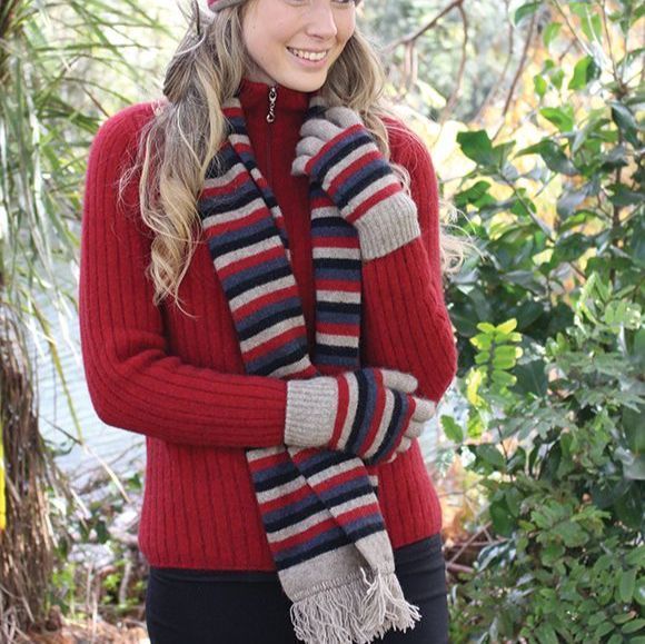 未使用品ニュージーランドポッサムダウンPossumdown マフラー手袋セット POSSUM MERINO LAB - メルカリShops