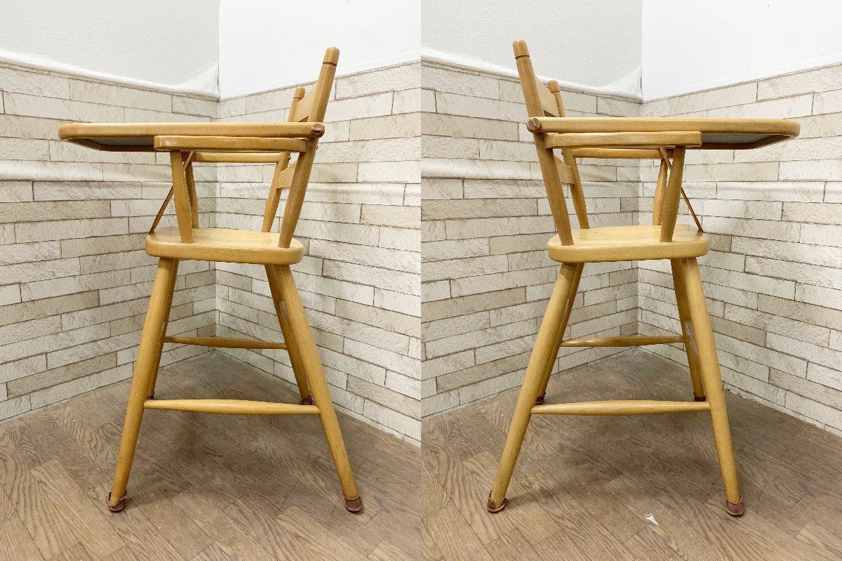 稀少品】飛騨の家具 飛騨産業 テーブル ベビーハイチェア レトロ