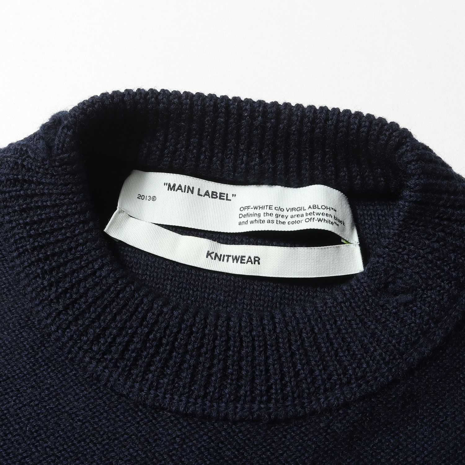 美品 OFF-WHITE オフホワイト ニット サイズ:M ダメージ加工 オーバー 